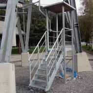 Steel operator platform