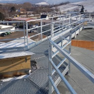 Steel roof platform